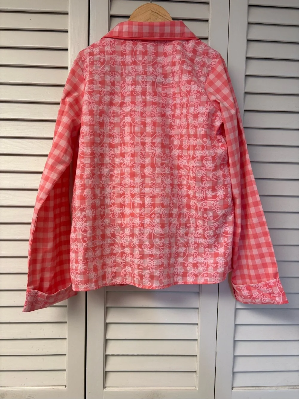 American Girl Coral Pink Patterned Pajama Set
